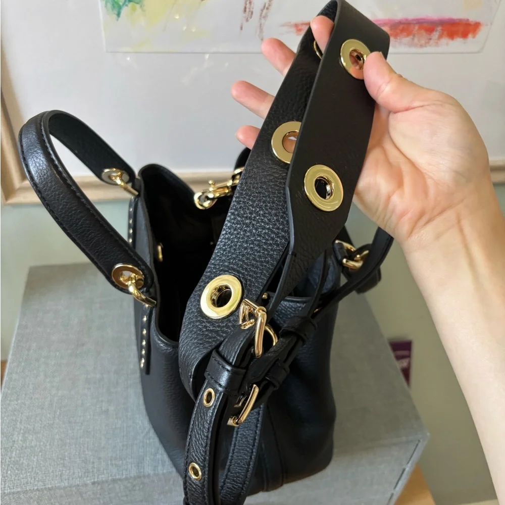 Michael Kors Black Pebbled Leather Handbag - Picture 5 of 5